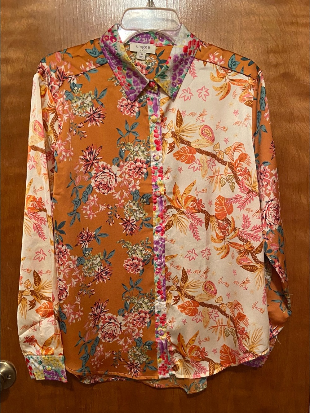 NWT Umgee Long Sleeve Floral Shirt